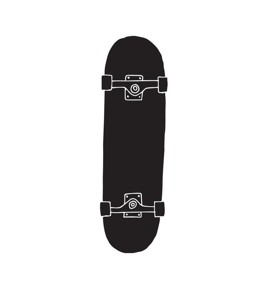 Hand drawn doodle sketch outline skateboard vector