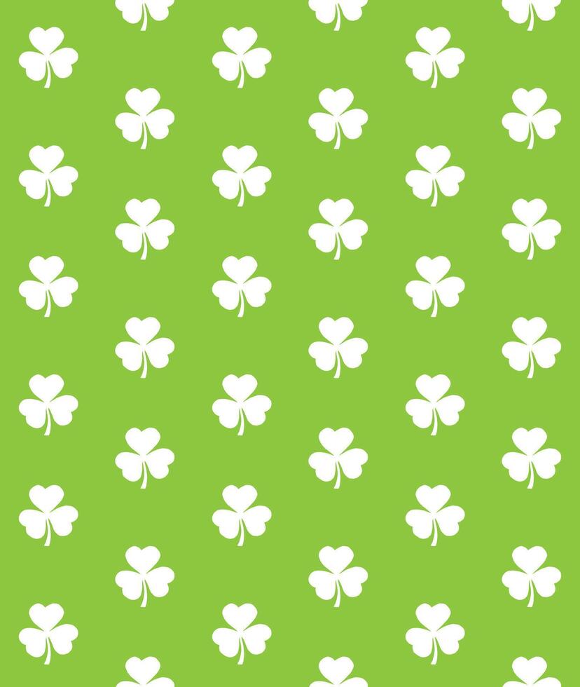 Seamless pattern of hand drawn shamrock vector