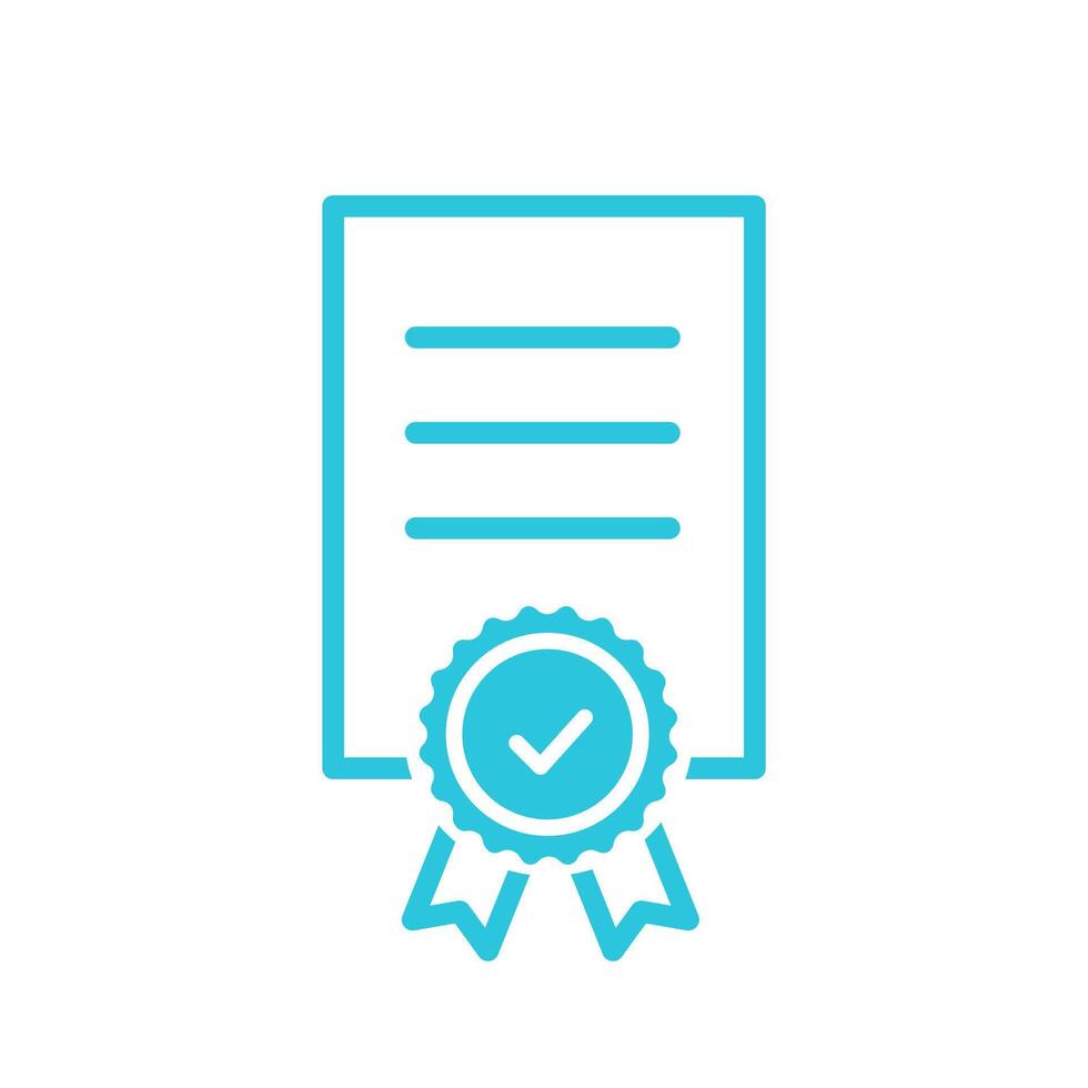 Best quality certificate. Isolated on white background. From blue icon set vector