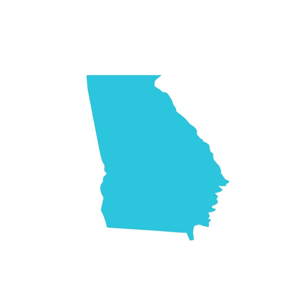 Georgia map icon. Isolated on white background. From blue icon set. vector