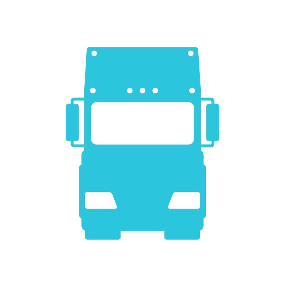 Truck icon front view.Isolated on white background. From blue icon set. vector