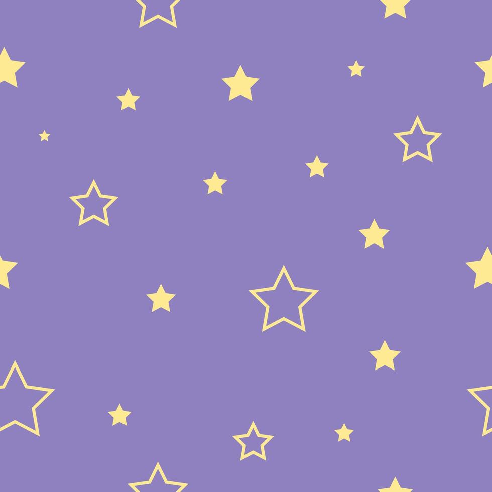 Stars seamless pattern, endless texture background vector