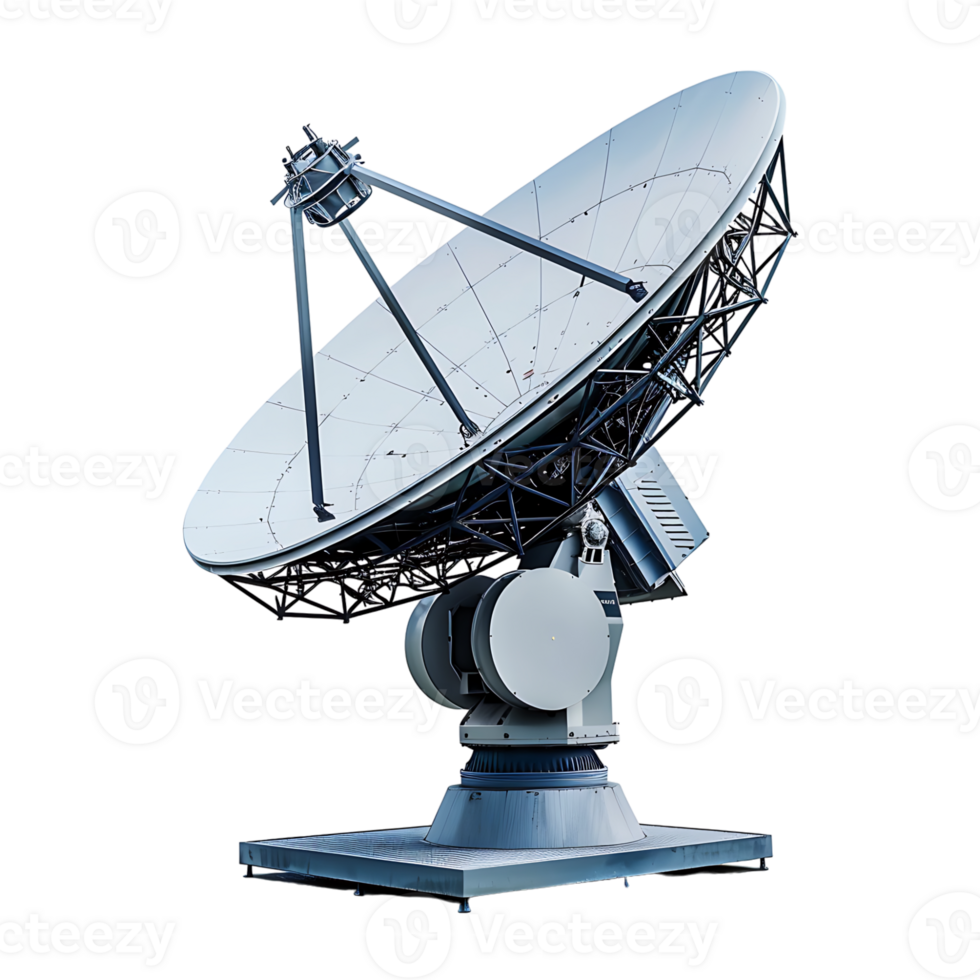Satellite dish on isolated transparent background png