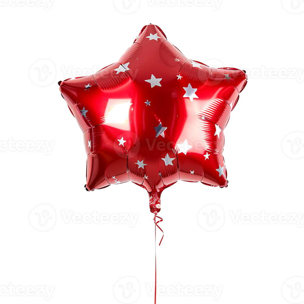 Star balloon on isolated transparent background png