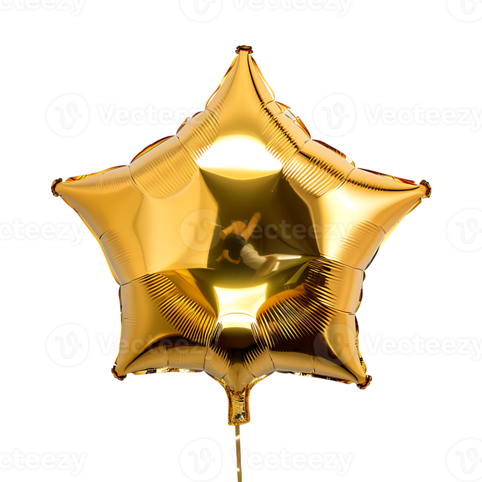 Star balloon on isolated transparent background png