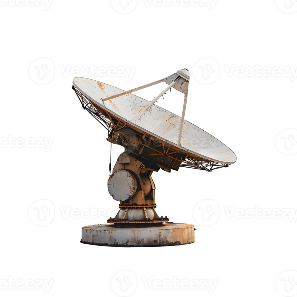 Satellite dish on isolated transparent background png