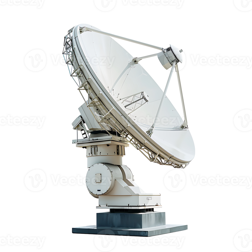 Satellite dish on isolated transparent background png