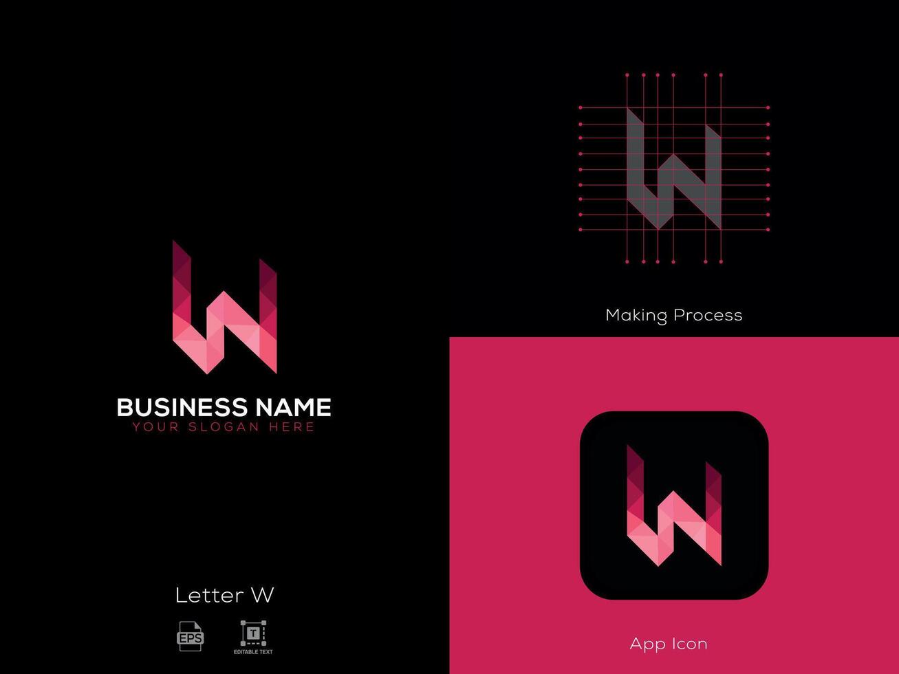 Modern W Letter Logo vector