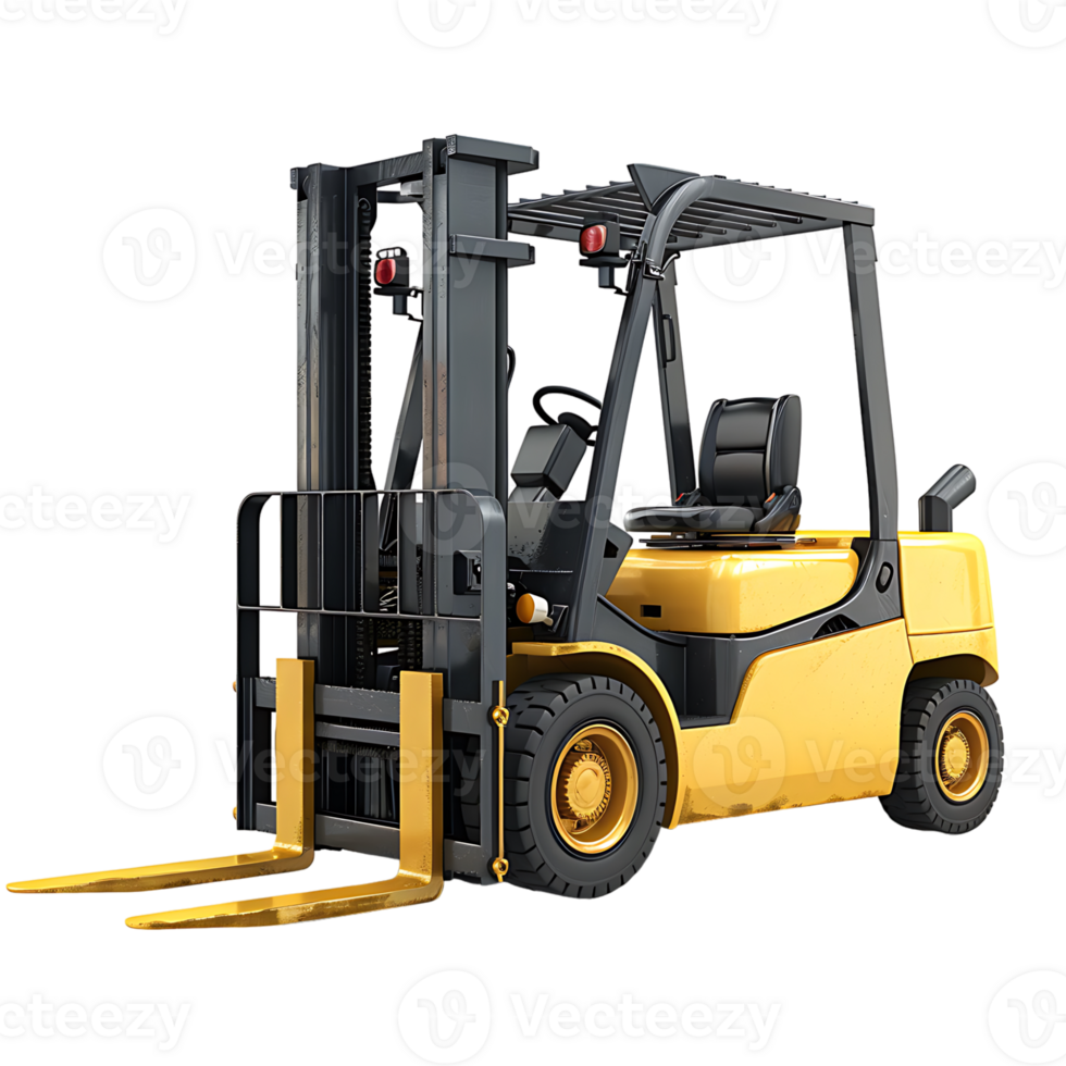 Forklift on isolated transparent background png