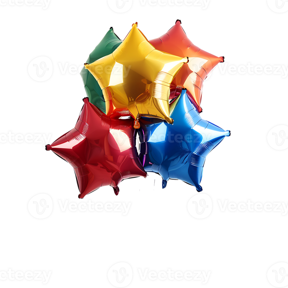 Star balloon on isolated transparent background png