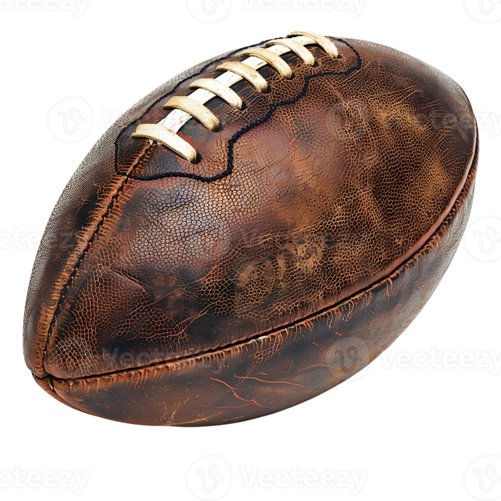 American football on isolated transparent background png