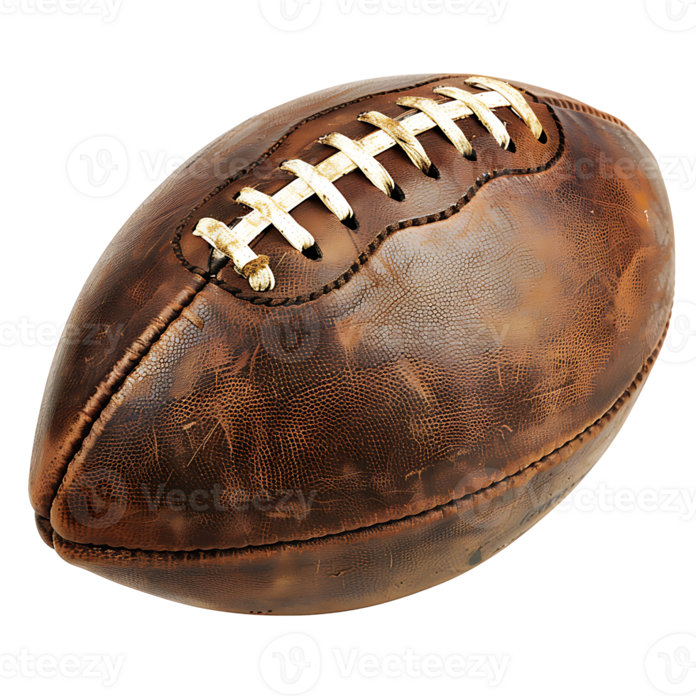 American football on isolated transparent background png