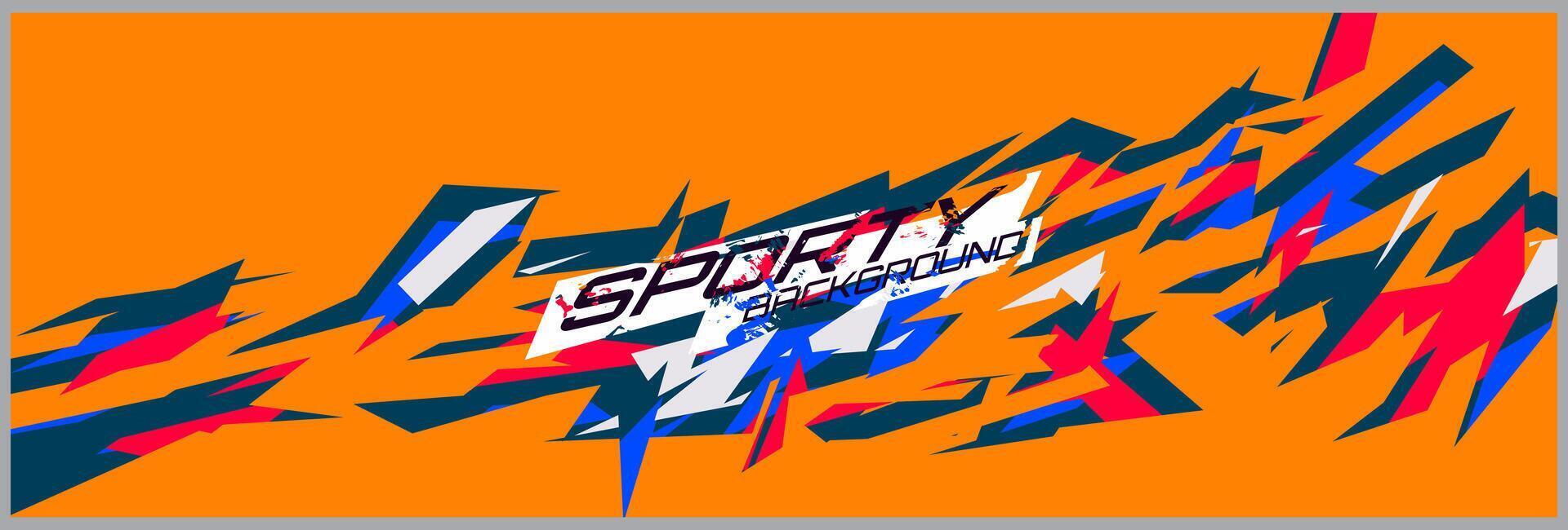 Abstract car wrap design modern racing background design for vehicle wrap, racing car, rally, etc Free . vector