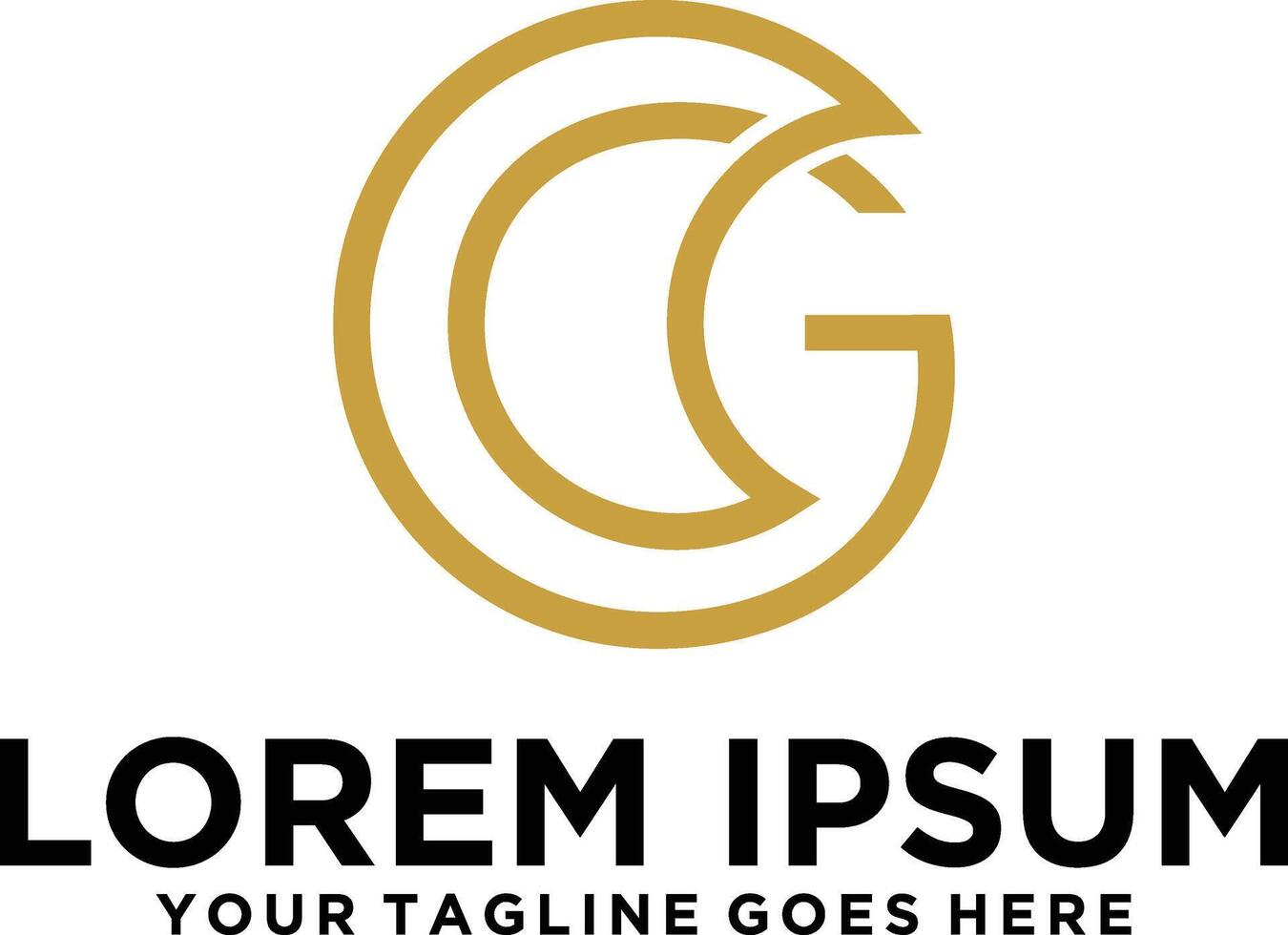 Initial GC letter logo idea vector