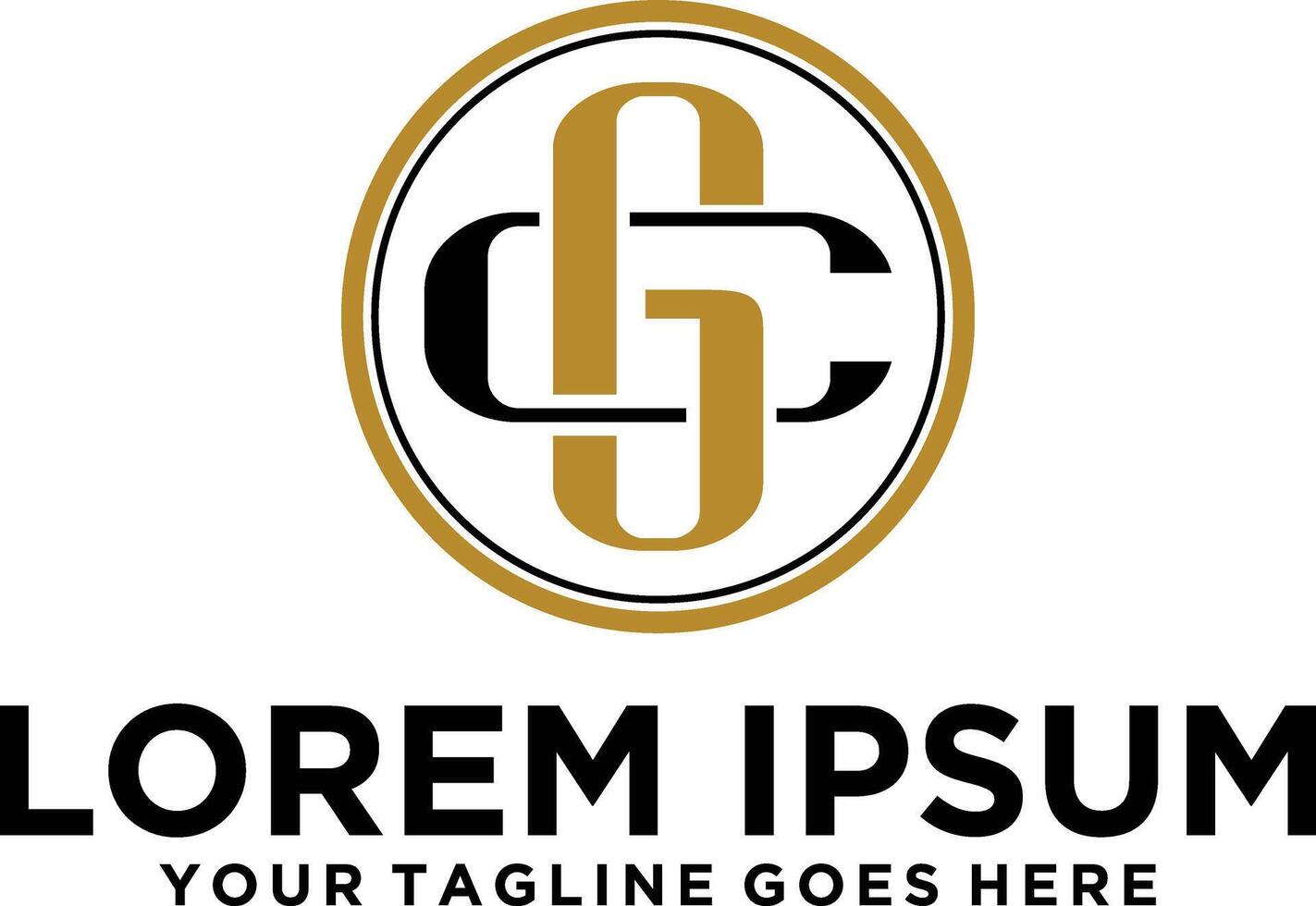 Luxury GC letter logo idea vector
