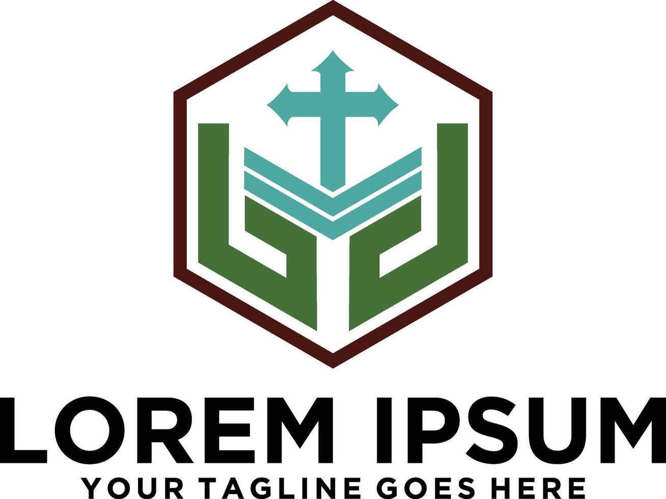 Bible Church Christian logo idea vector
