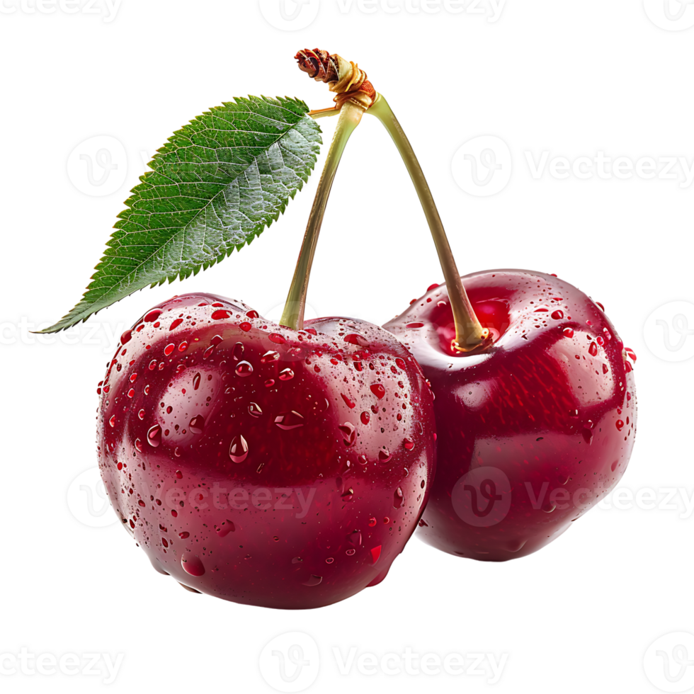 Cherry on isolated transparent background png