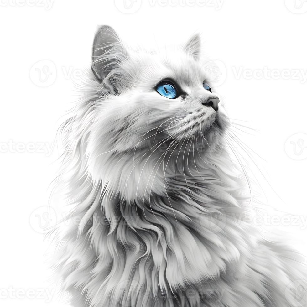 Cat on isolated background png