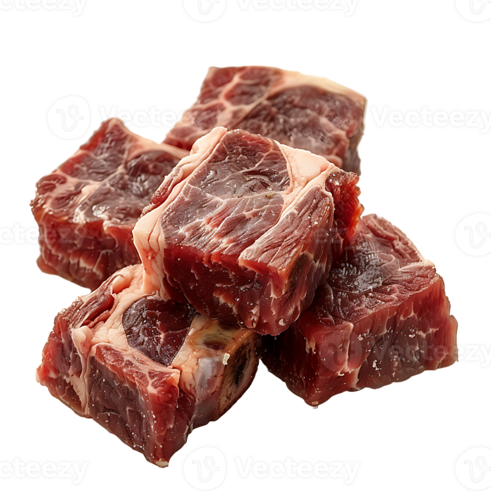 Meat in its raw state on isolated transparent background png