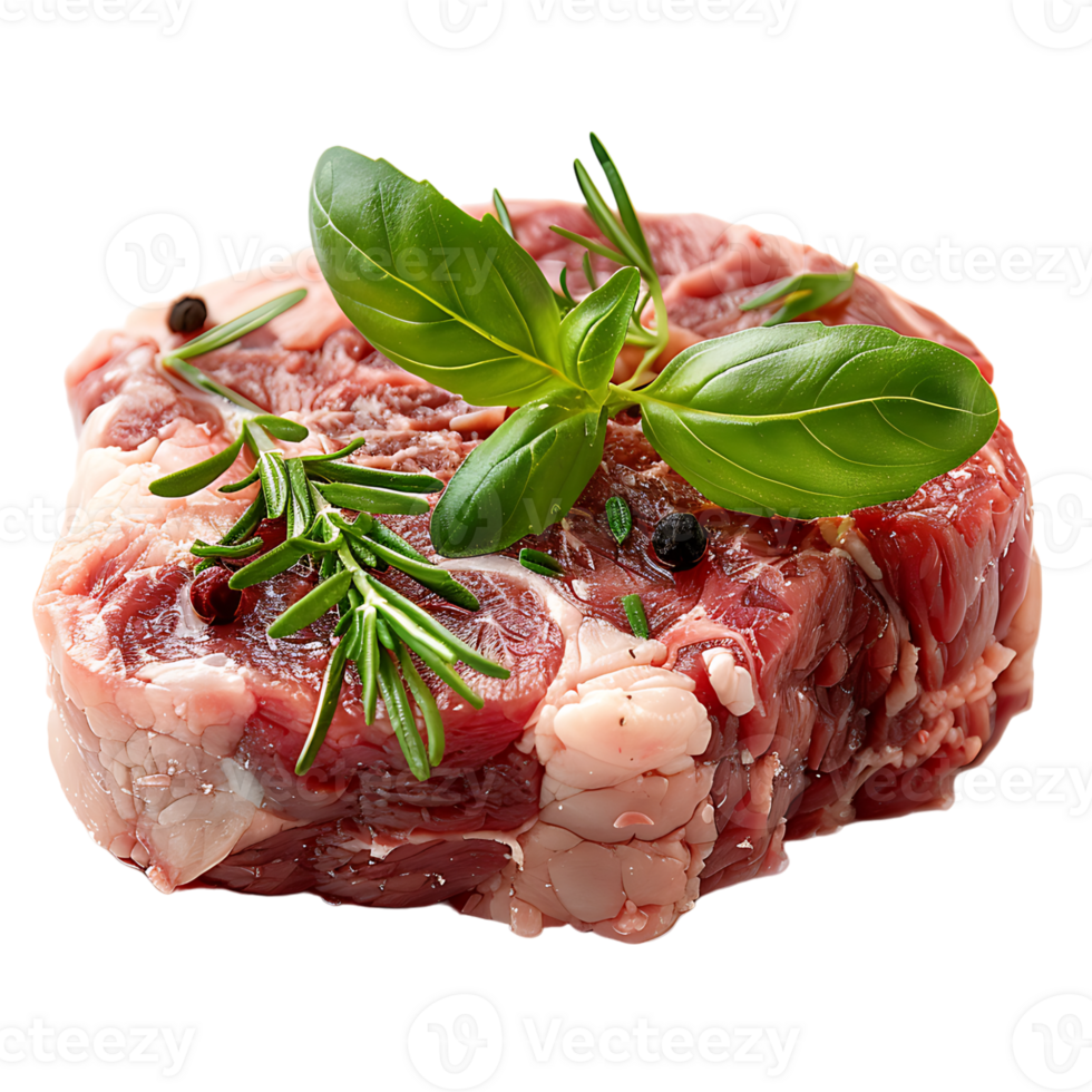 carne nel suo crudo stato su isolato trasparente sfondo png