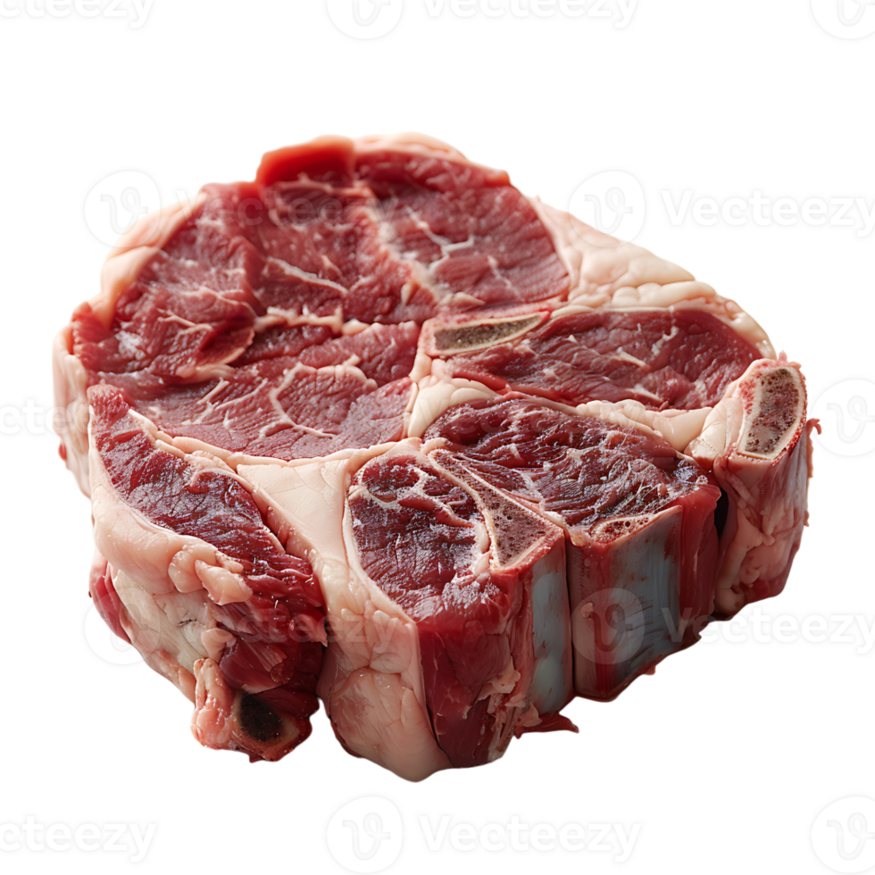 Meat in its raw state on isolated transparent background png
