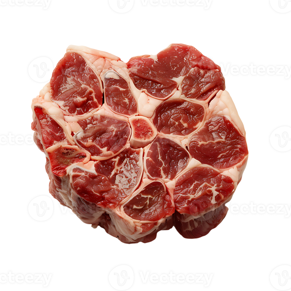 Meat in its raw state on isolated transparent background png