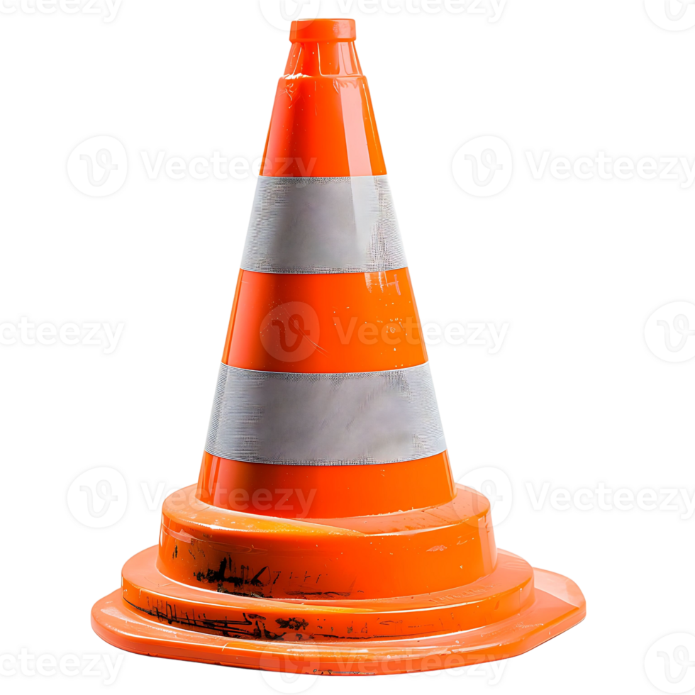 Traffic cones on isolated background png