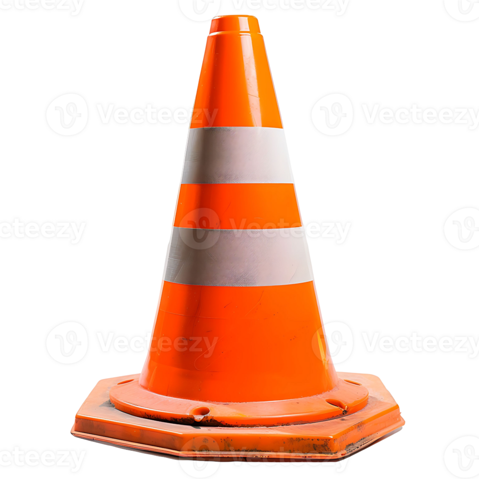 Traffic cones on isolated background png