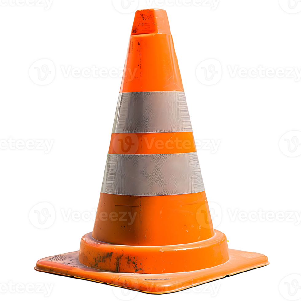 Traffic cones on isolated background png