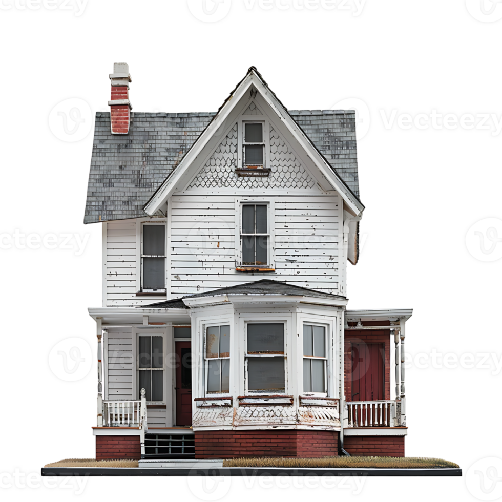 Duplex house on isolated transparent background png
