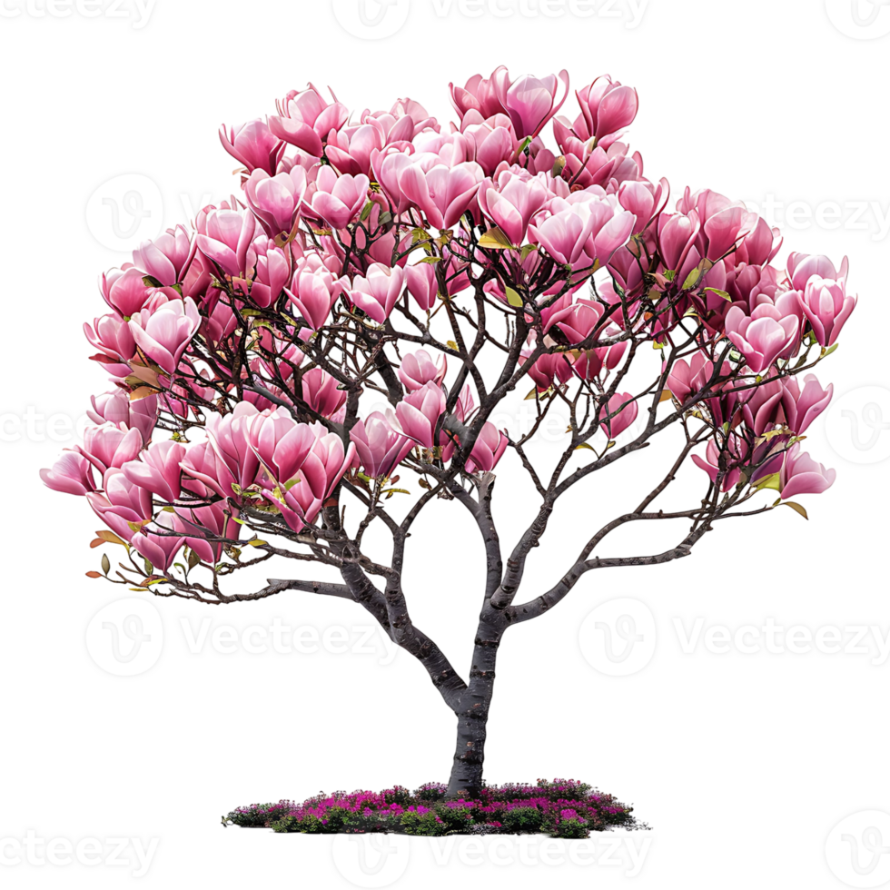 Tulip tree on isolated transparent background png