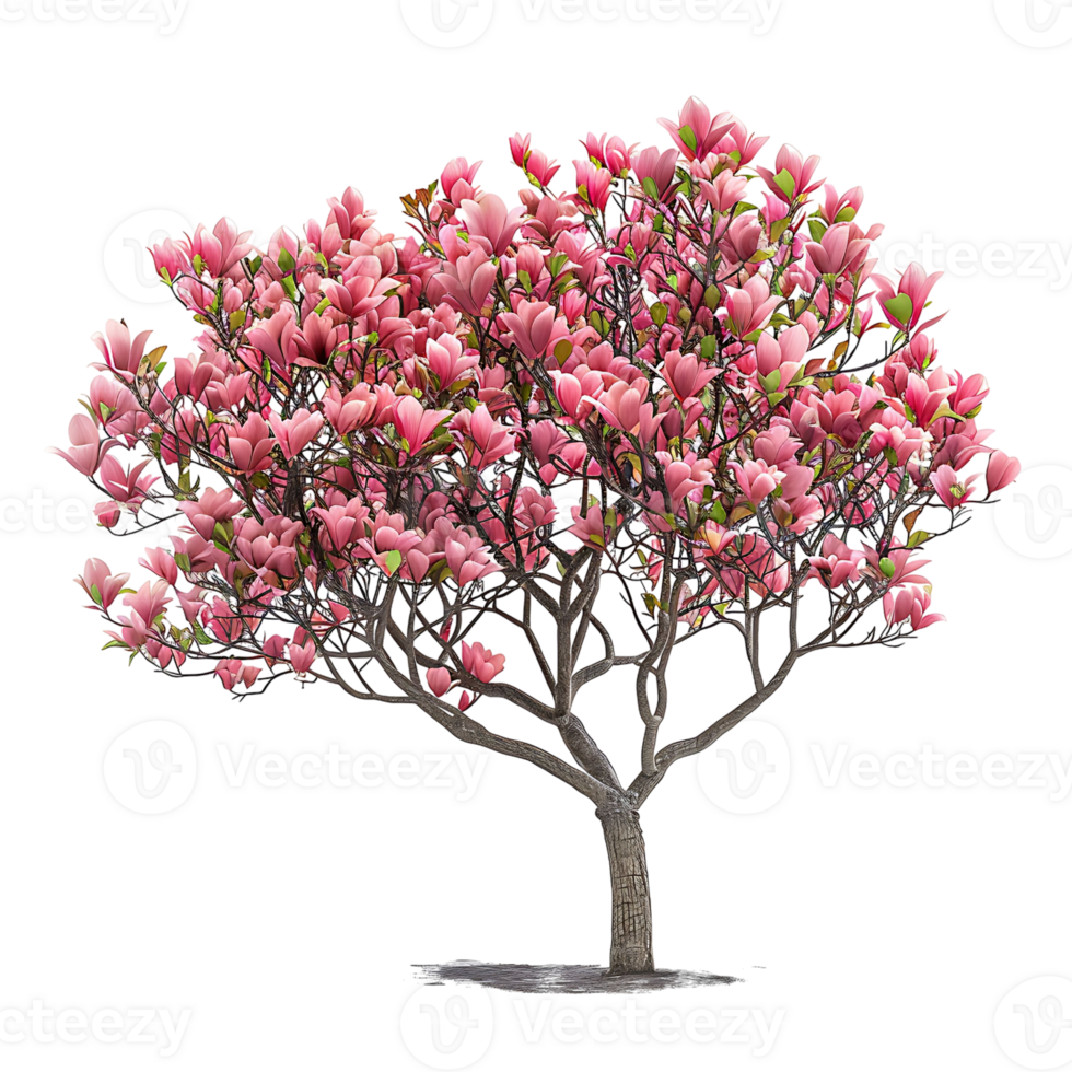 Tulip tree on isolated transparent background png