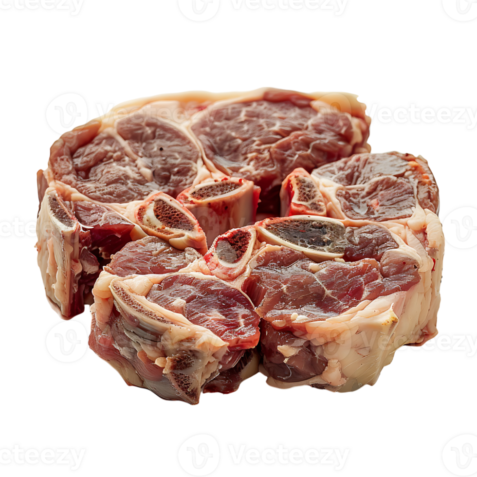 Meat in its raw state on isolated transparent background png