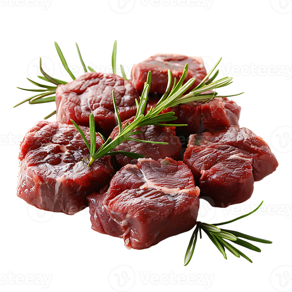 Meat in its raw state on isolated transparent background png