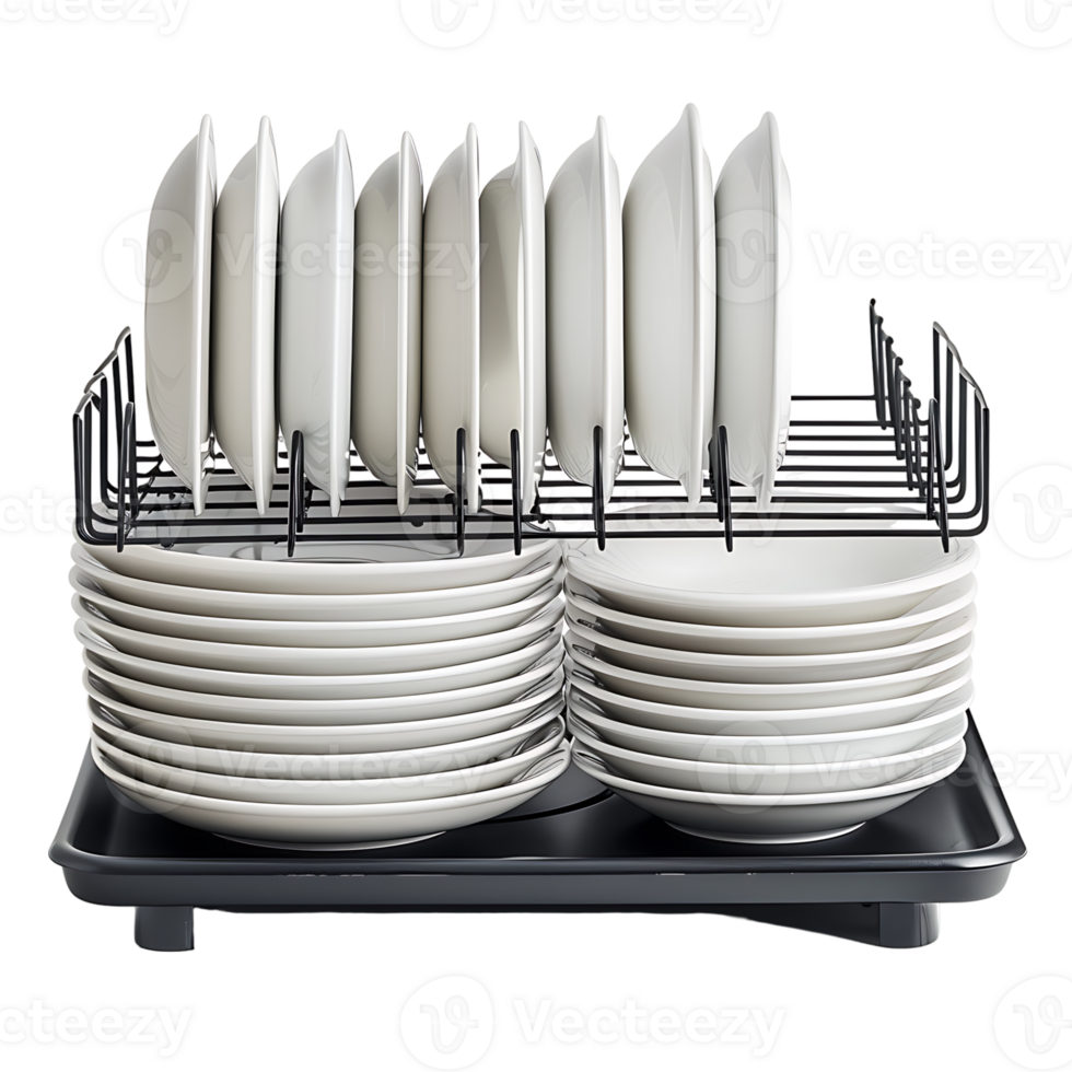 Dish rack on isolated transparent background png