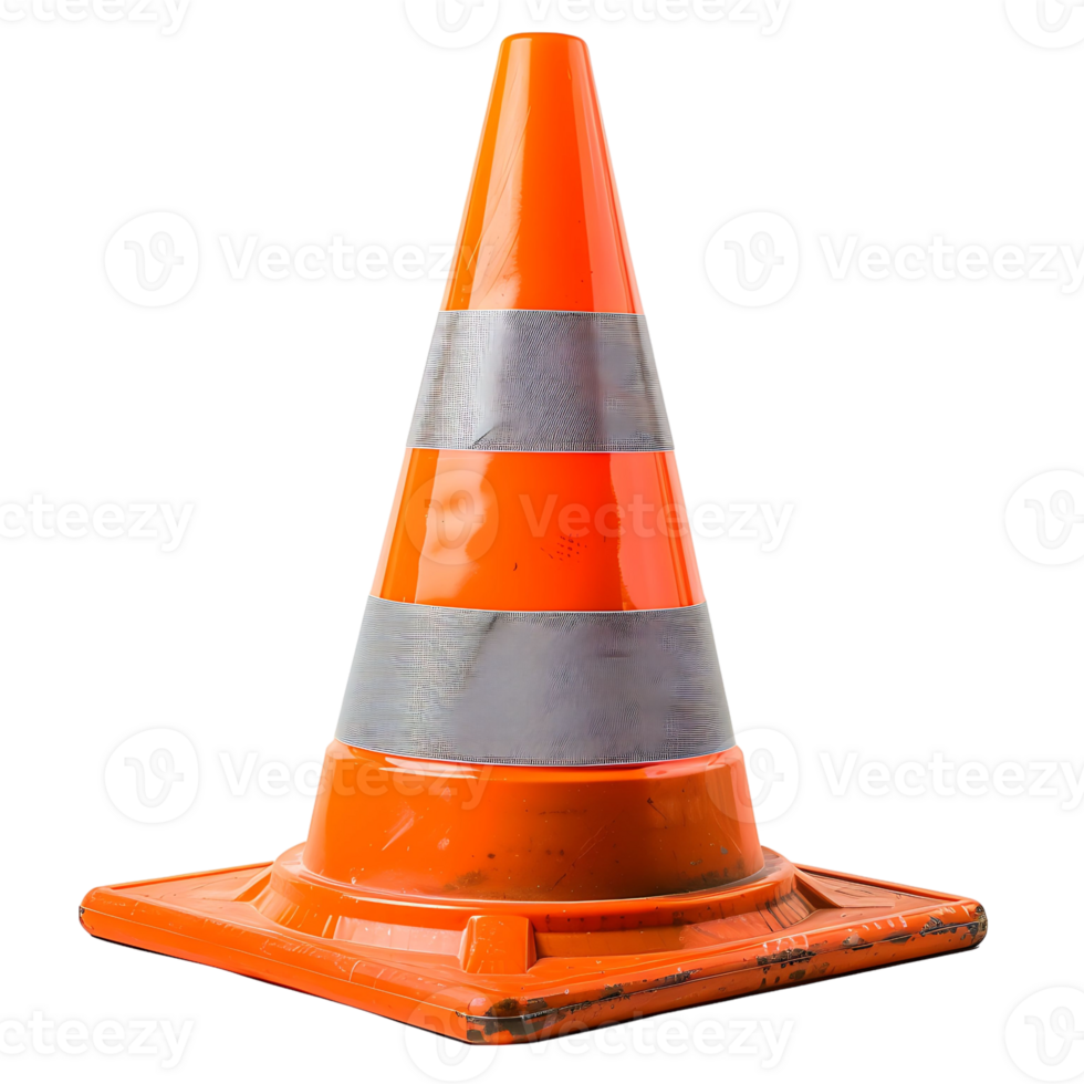 Traffic cones on isolated background png