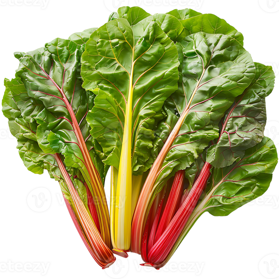 Fresh swiss chard vegetable on isolated transparent background png