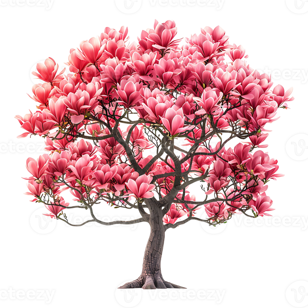 Tulip tree on isolated transparent background png