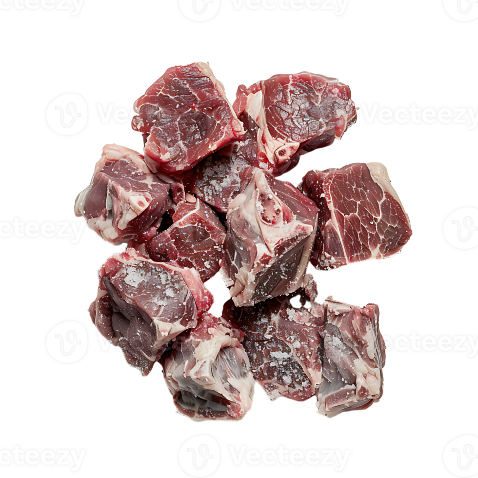Meat in its raw state on isolated transparent background png