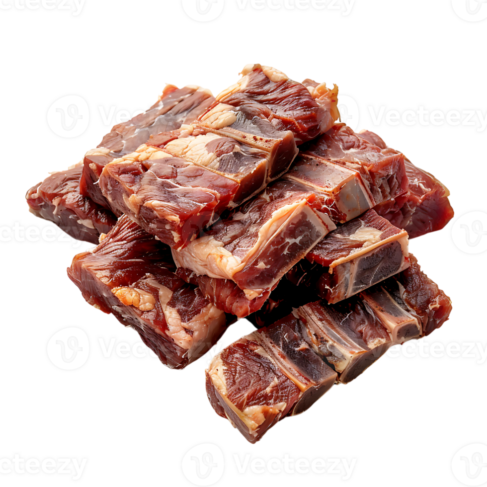 Meat in its raw state on isolated transparent background png