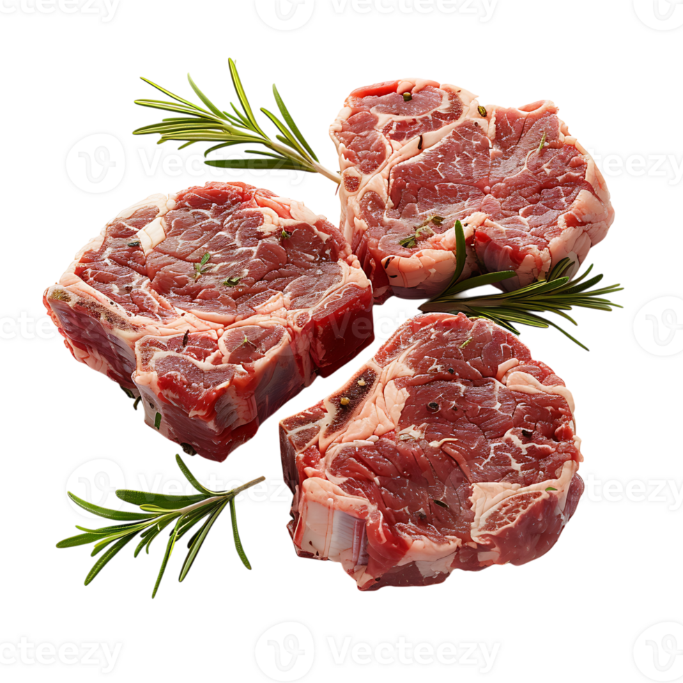 Meat in its raw state on isolated transparent background png
