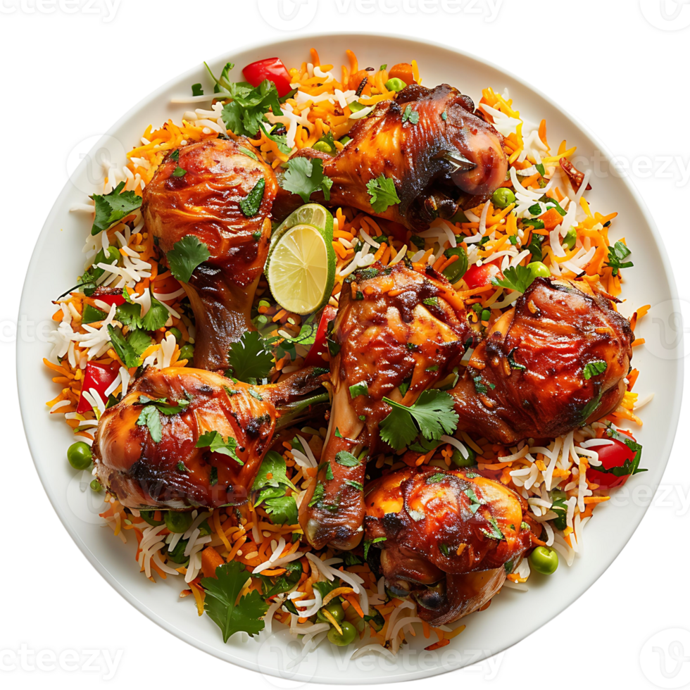 Biryani on transparent Background png