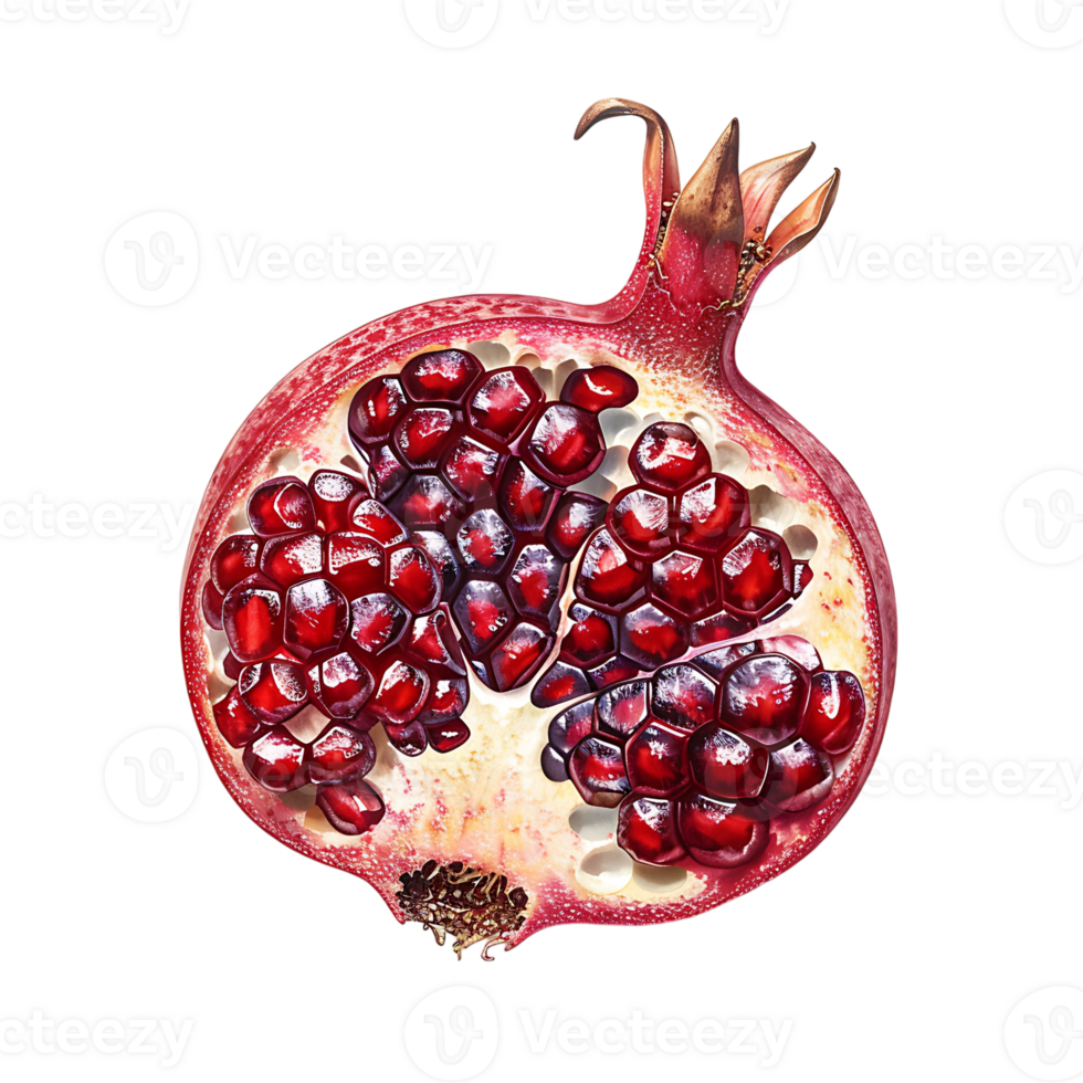 Pomegranate on transparent Background png