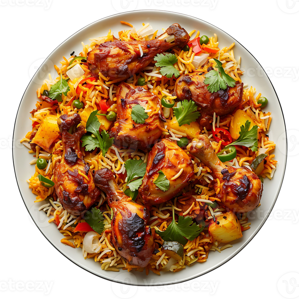 Biryani on transparent Background png