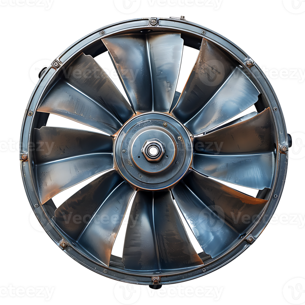 Metal exhaust fan on isolated transparent background png