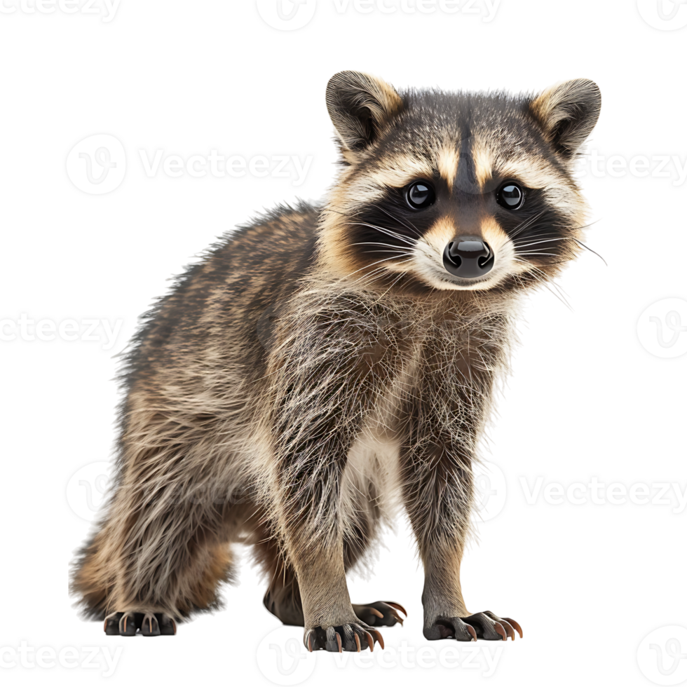raccoon sitting on isolated transparent background png