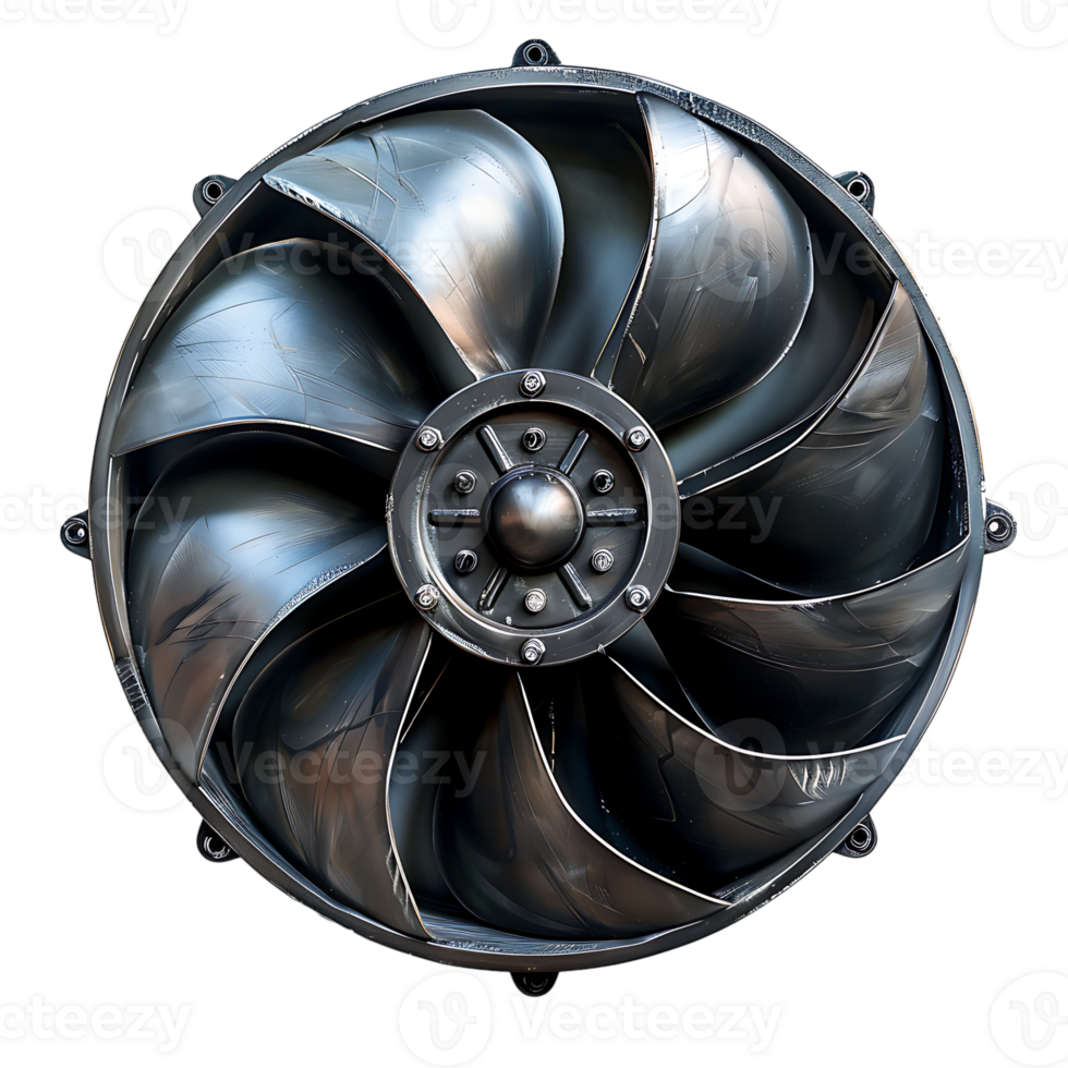 Metal exhaust fan on isolated transparent background png