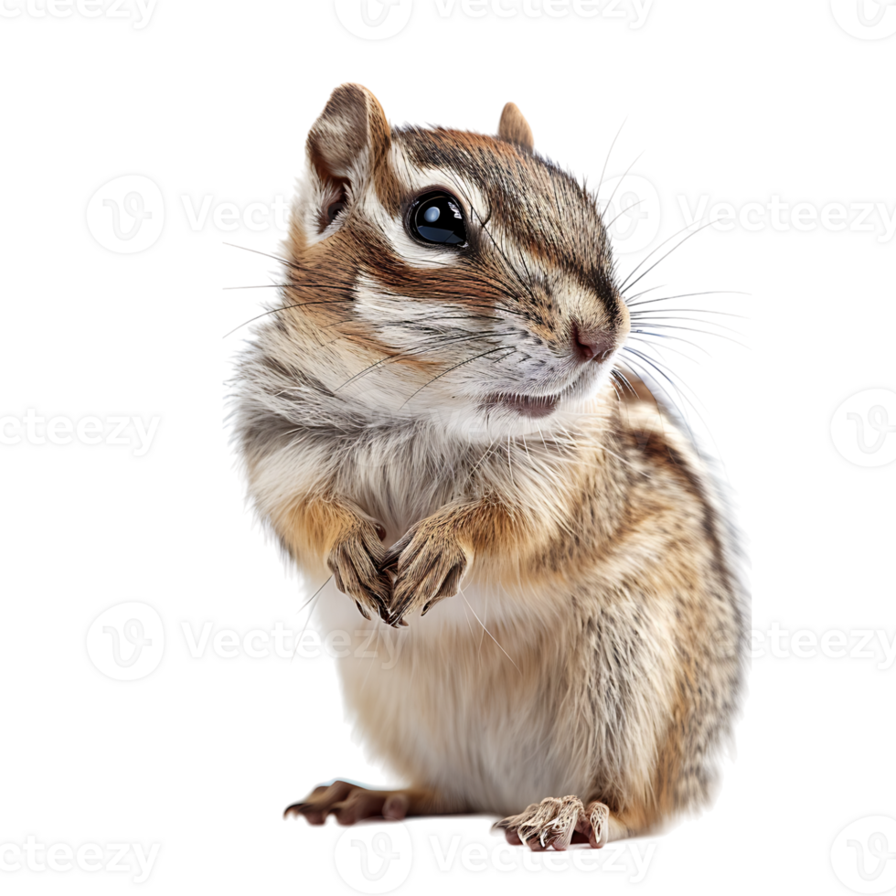Chipmunk isolated on isolated transparent background png