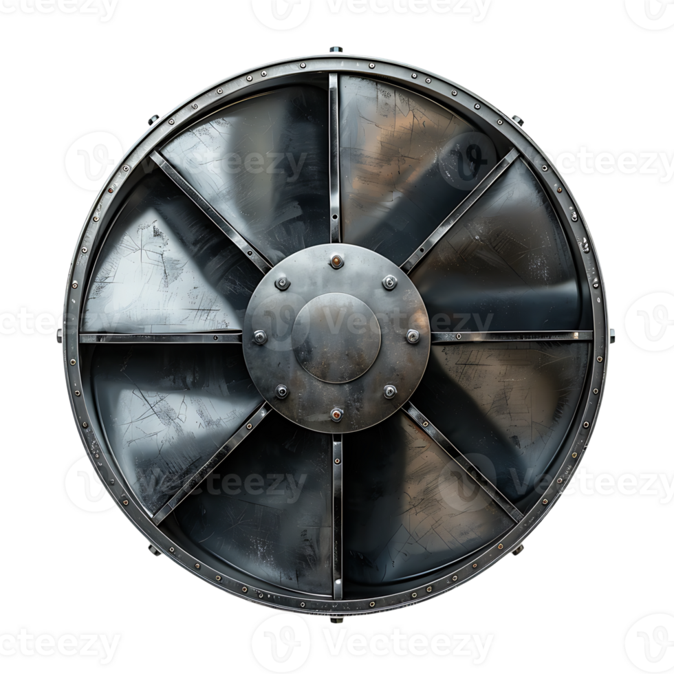 Metal exhaust fan on isolated transparent background png