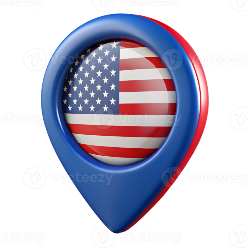 grafiek Verenigde Staten van Amerika 3d pin png